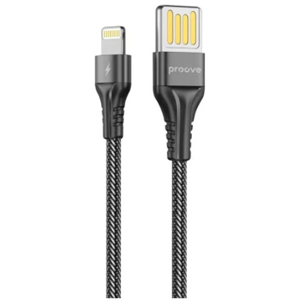 Кабель Proove Double Way Weft USB to Lightning 2.4A 1m Black (CCDW20001101) (Код товару:37754) Харьков - изображение 1