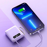 Міні павер банк Mini Power bank 20000mAh Вбудовані 4 кабелі Super Fast Charging Киев