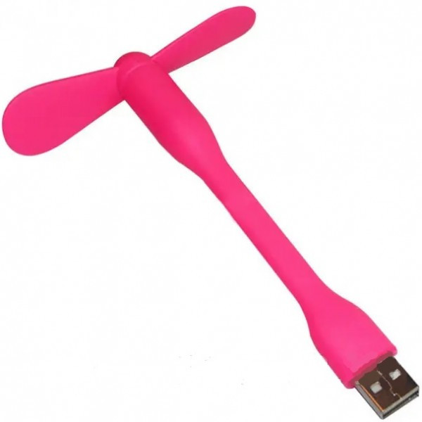 DM Вентилятор портативний гибкий Mini Fan USB від повербанка/ноутбука Pink (Код товару:37843) Харьков - изображение 1