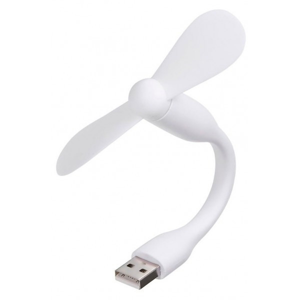 DM Вентилятор портативний гибкий Mini Fan USB від повербанка/ноутбука White (Код товару:37841) Харьков - изображение 1