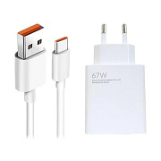 Зарядний Пристрій MiJia Xiaomi Mi 67W USB A + Cable USB to Type-C Київ