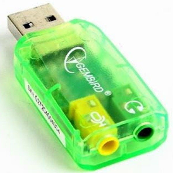 Звукова карта Gembird SC-USB-01 Green (Код товару:37692) Харьков - изображение 1