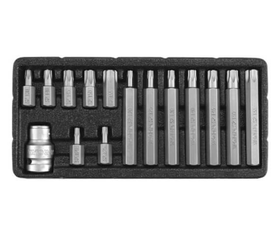 Бита Torx Security + переходник ½ Т20-Т55, набор. 15 шт. Yato - YT-0417 Киев - изображение 1