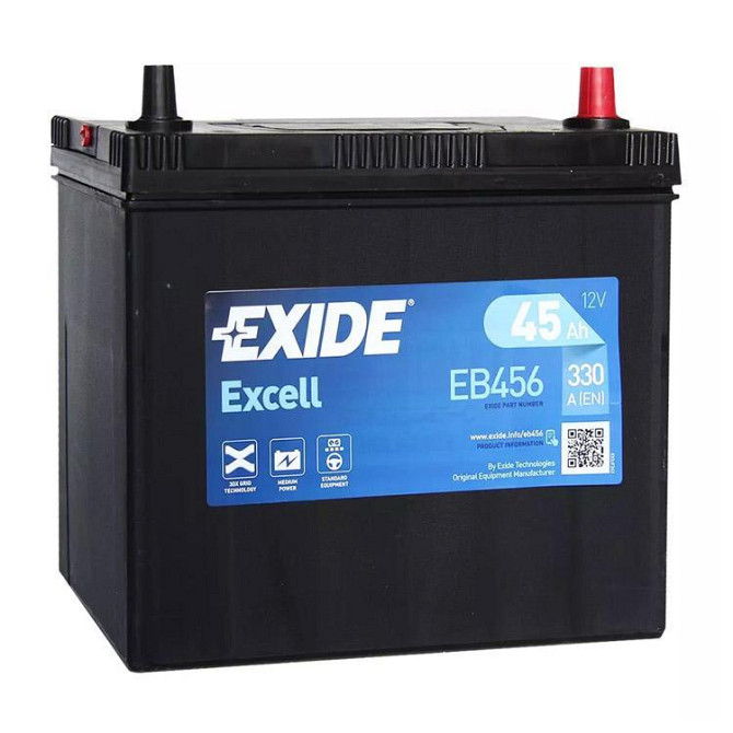 Аккумулятор автомобильный EXIDE EXCELL 45A (EB456) Киев - изображение 1