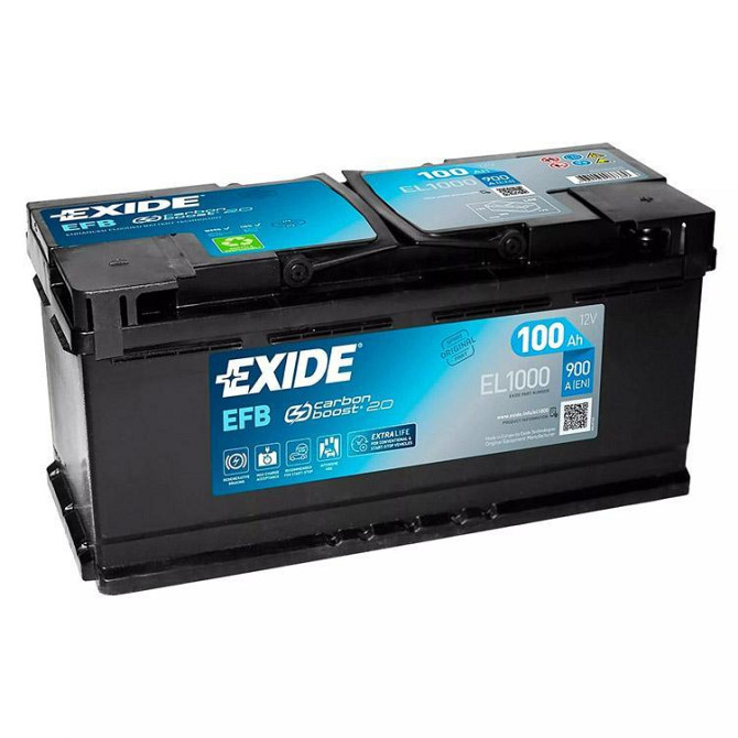 Аккумулятор автомобильный EXIDE START-STOP EFB 100A (EL1000) Київ - изображение 1