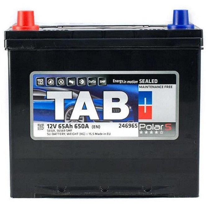 Аккумулятор автомобильный TAB 65 Ah/12V Polar S Japan (246 965) Київ - изображение 1