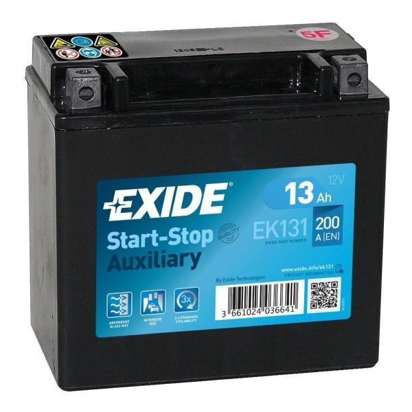 Аккумулятор автомобильный EXIDE START STOP AUXILIARY 13Ah (+/-) (200CCA) (EK131) Київ - изображение 1