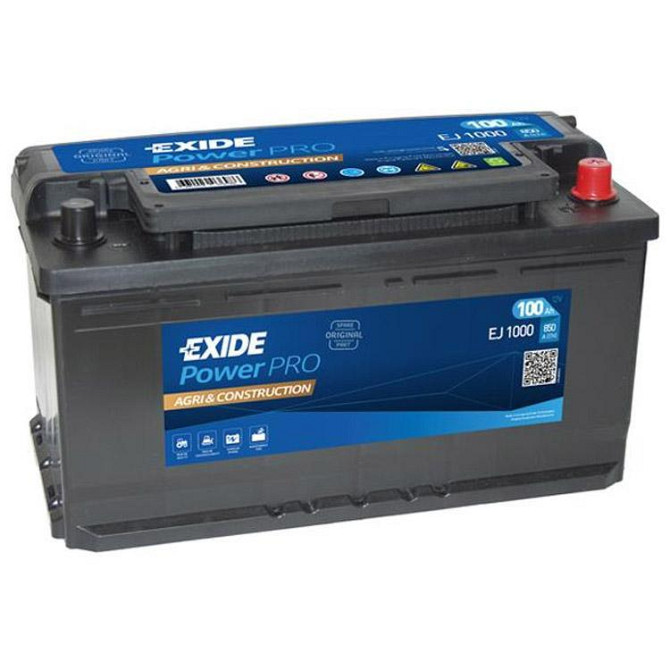 Аккумулятор автомобильный EXIDE Power PRO AgriConstruction 100Ah Ев (-/+) (850EN) (EJ1000) Киев - изображение 1