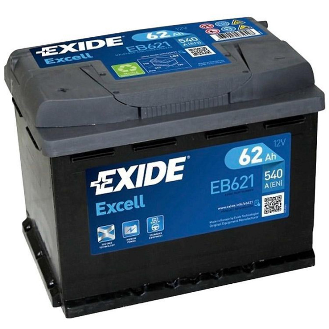 Аккумулятор автомобильный EXIDE EXCELL 62A (EB621) Київ - изображение 1