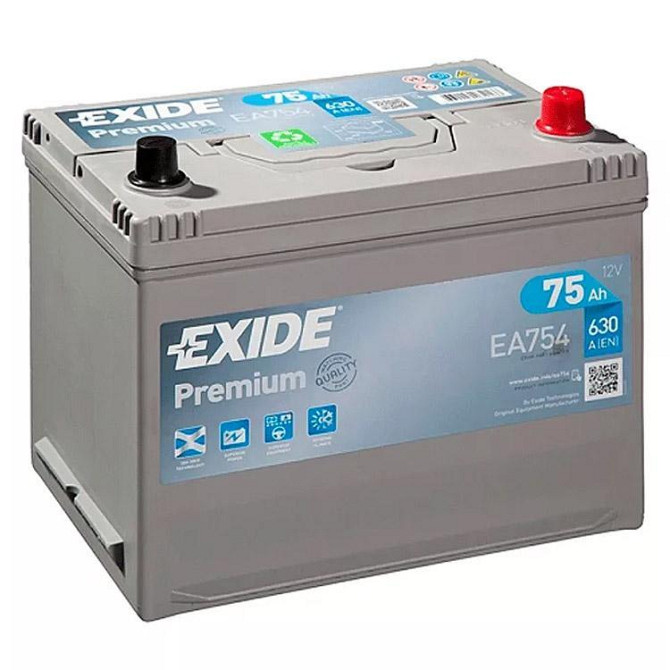 Аккумулятор автомобильный EXIDE PREMIUM 75A (EA754) Киев - изображение 1