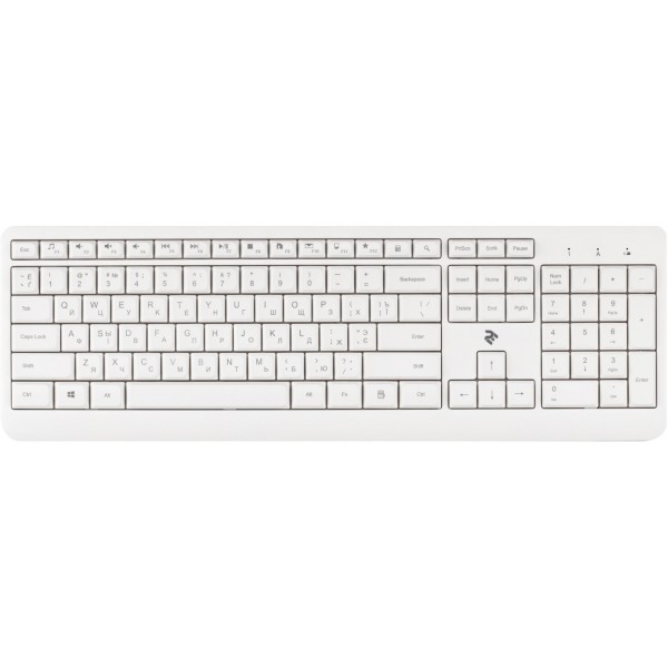 Клавіатура 2E KS220 WL Ukr White (2E-KS220WW) (Код товару:38069) Харьков - изображение 1