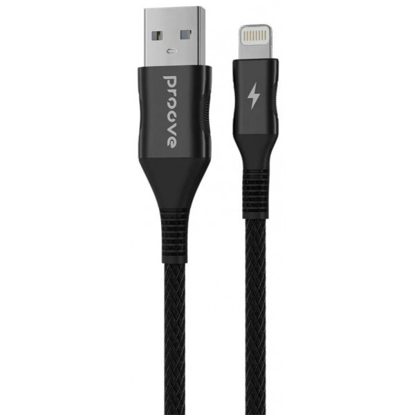 Кабель Proove Braided Scout USB to Lightning 2.4A 1m Black (CCBS20001101) (Код товару:38178) Харьков - изображение 1