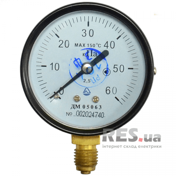 Манометр ДМ05063 60кПа-2,5 Стеклоприбор Киев - изображение 1