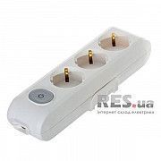 Колодка 3 гнезда с заземлением и выключателем VIKO Multi-Let (90118300) Київ