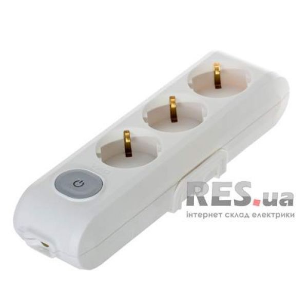 Колодка 3 гнезда с заземлением и выключателем VIKO Multi-Let (90118300) Киев - изображение 1