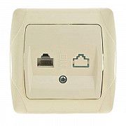 Розетка компьютерная RJ45 CAT5e крем VIKO Carmen Киев