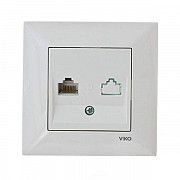 Розетка компьютерная белая VIKO Meridian Киев