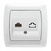 Розетка компьютерная RJ45 CAT5e белая VIKO Carmen Киев