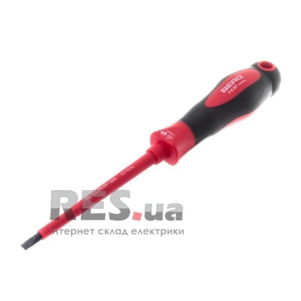 Отвертка диэлектрическая "-" Cr-Mo SL 1,2х5,5х125 "Fest" Berg Київ - изображение 1