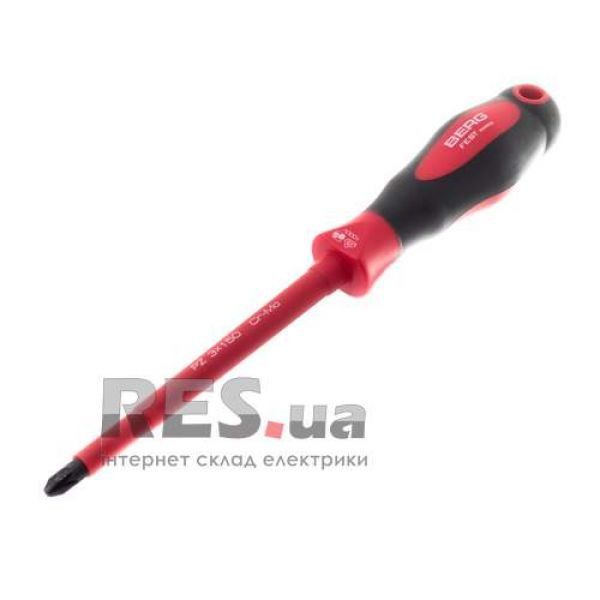 Отвертка диэлектрическая "+" Cr-Mo PZ 3х150 , "Fest" Berg Київ - изображение 1