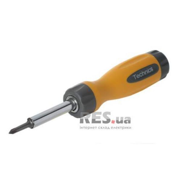 Отвертка с насадками, удлинитель, PH1,PH2,SL4,SL6 TECHNICS Київ - изображение 1