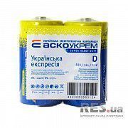 Батарейка солевая D, R20 1,5 В (спайка 2 шт) АскоУкрем Київ