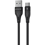 Кабель Proove Soft Silicone USB to Type-C 2.4A 1m Black (CCSO20001201) (Код товару:38417) Харьков