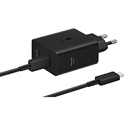 Мережевий зарядний пристрій Samsung 50W Power Adapter Duo + cable Type-C to Type-C Black (EP-T5020XB Харьков