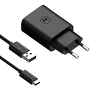 Мережевий зарядний пристрій Motorola 20W USB-A + кабель USB to Type-C 1m Black (SJMC202-C) UA (Код т Харьков