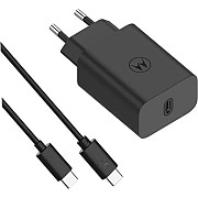 Мережевий зарядний пристрій Motorola 30W USB-C + кабель USB to Type-C 1m Black (SJMC302) UA (Код тов Харьков