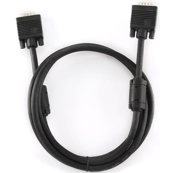 Кабель Cablexpert VGA-VGA (M/M) HD15M/HD15M з 2-ма фер. кільцями 1,8 м Black (CC-PPVGA-6B) (Код това Харьков - изображение 1