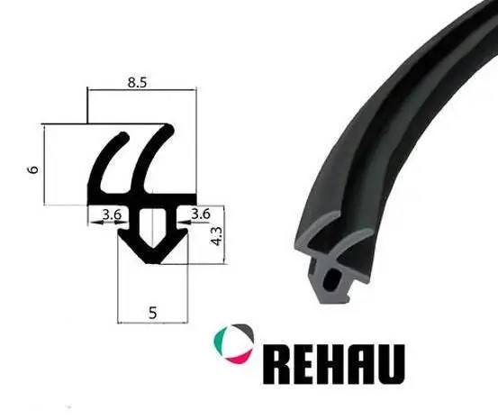 Ущільнювальна гума притвору Rehau EPDM Оригінал чорна Київ - изображение 1