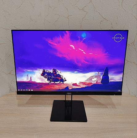 Супер тонкий монітор 23.8" AOC 24V2Q 1920x1080/IPS/LED/75Гц/5 мс +hdmi Раздельная - изображение 1