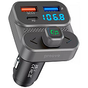 FM-трансмітер Proove FM Launcher Luxor SE 36W (PD+QC3.0) Type-C+USB Gray (FMLX20120003) (Код товару: Харьков