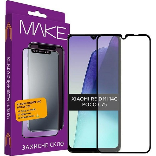 Захисне скло BLADE ANTISTATIC Series Full Glue для Xiaomi Redmi 14C 4G/A3 Pro/Poco C75 Black (Код то Харьков - изображение 1