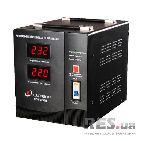 Стабилизатор напряжения SDR-3000 220В/2,1 кВт Luxeon Київ - изображение 1