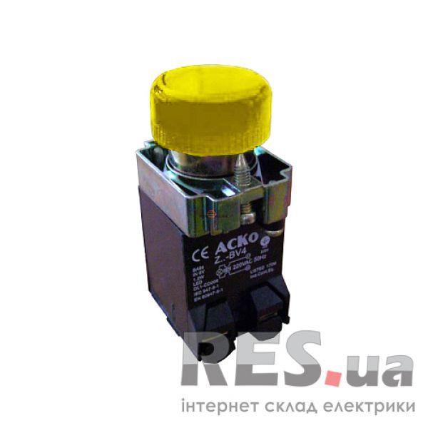 Лампа желтая d22 XB2-BV45 АсКо Київ - изображение 1