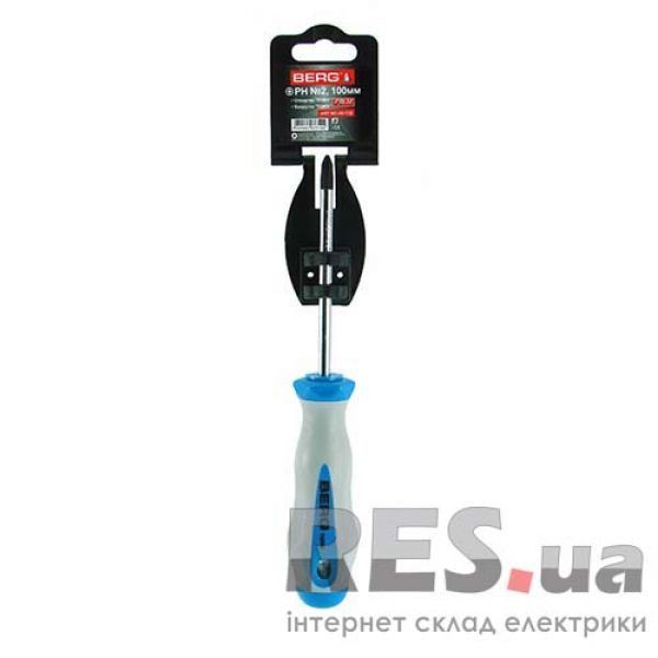 46-152 Отвертка "+" Cr-V, PH №2 100мм (ск) Turn, Berg Київ - изображение 1