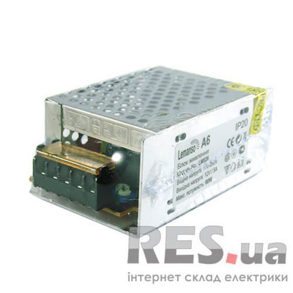 Блок питания 12В/60Вт/IP20 железный корпус (LM826) Лемансо Київ - изображение 1