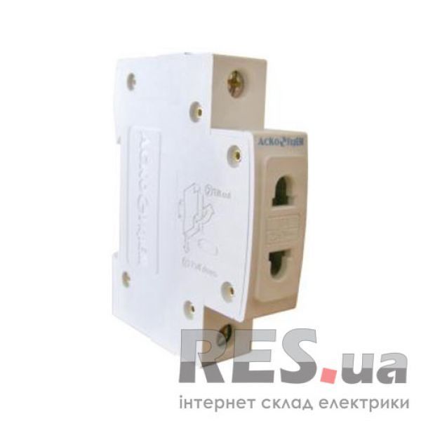 Розетка на DIN-рейку без заземления C45S-1 АскоУкрем Київ - изображение 1