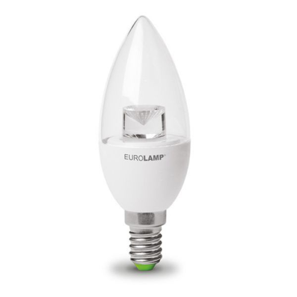 Лампа светодиодная EKO (D) Candle 6W E14 прозрачная 3000K (50) EUROLAMP Київ - изображение 1