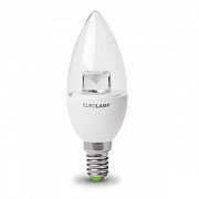 Лампа светодиодная EKO (D) Candle 6W E14 прозрачная 4000K (50) EUROLAMP Київ