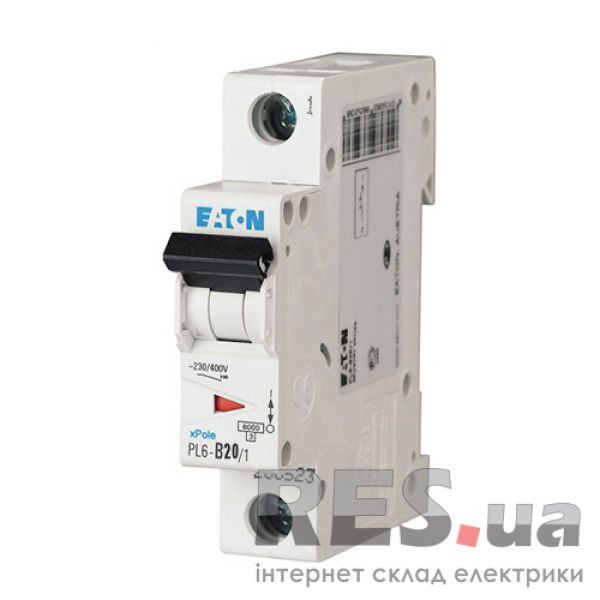 Автоматический выключатель PL6-B20/1 20А 1п. Eaton Київ - изображение 1