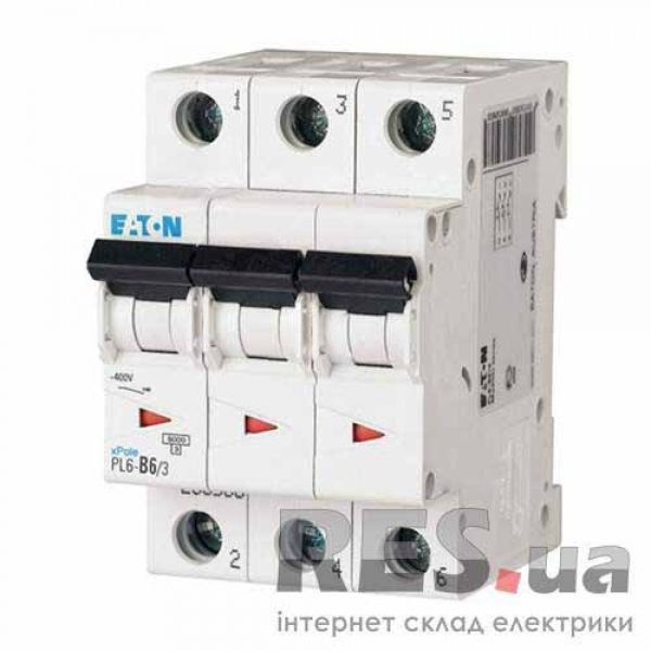 Автоматический выключатель PL6-B6/3 6А 3п. Eaton Київ - изображение 1