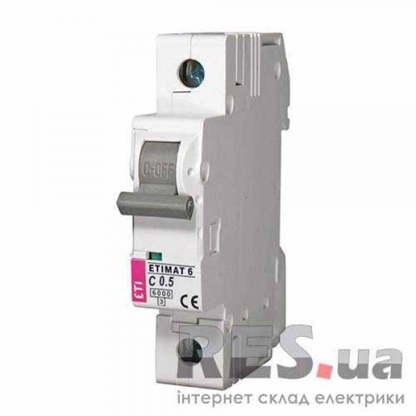 Автоматический выключатель ETIMAT 6 1p C 0,5A ETI Киев - изображение 1