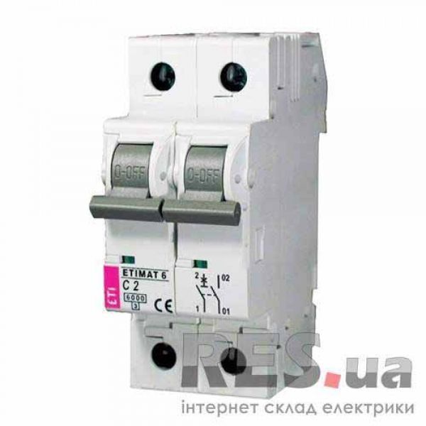 Автоматический выключатель ETIMAT 6 2p C 2A ETI Киев - изображение 1