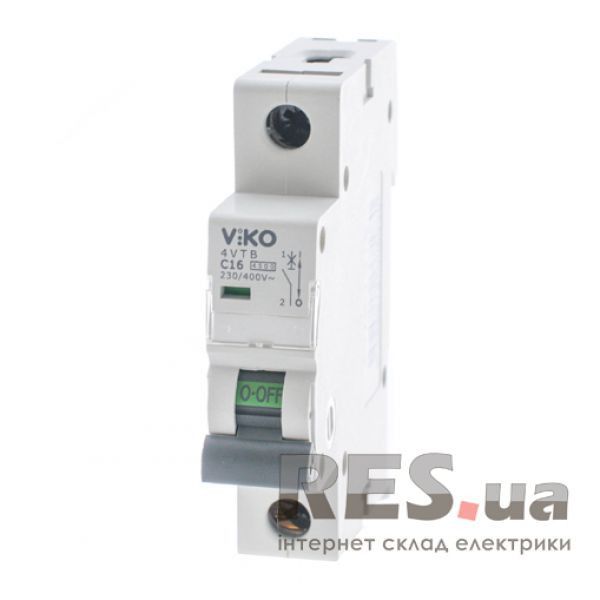 Автоматический выключатель 4VTB-1C 10А 1п. VIKO Київ - изображение 1