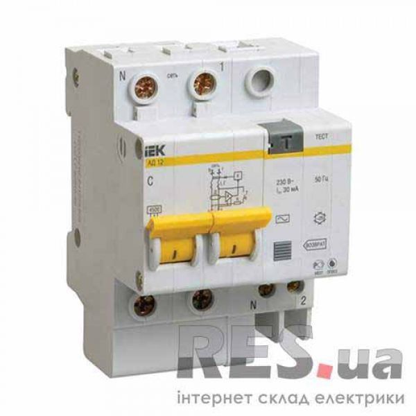 Дифференциальный автоматический выключатель АД-12 16А/2/ 10мА ІЕК Київ - изображение 1