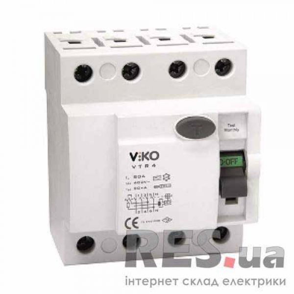 Дифференциальный автоматический выключатель ДВ 4р 32А 30мА VIKO Київ - изображение 1