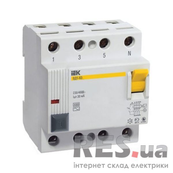 Устройство защитного отключения ВД1-63 4/40/30 ІЕК Киев - изображение 1
